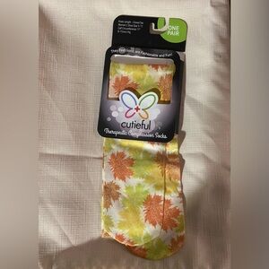 Autumn Leaf Compression Socks - Green, Yellow, Brown and Orange by Cutieful